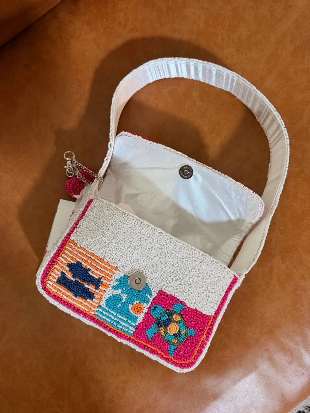 Viral TJ Maxx Beaded Crab Evil Eye Bag Made in India Colorful TikTok Trend Purse - Picture 10 of 15